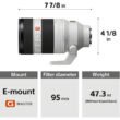 Sony FE 50-150mm f2 GM Lens